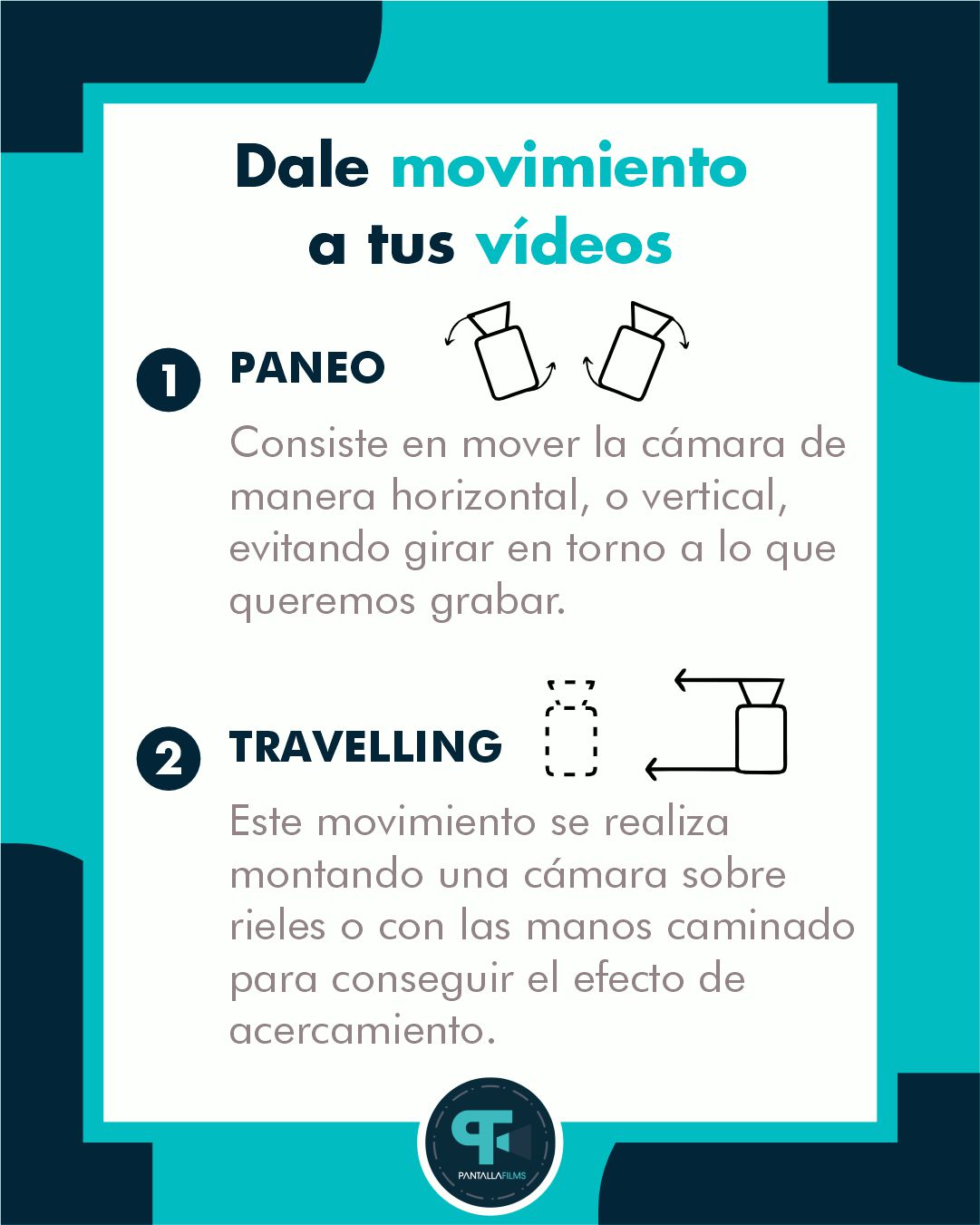 Infografía para dar consejos de grabación de videos