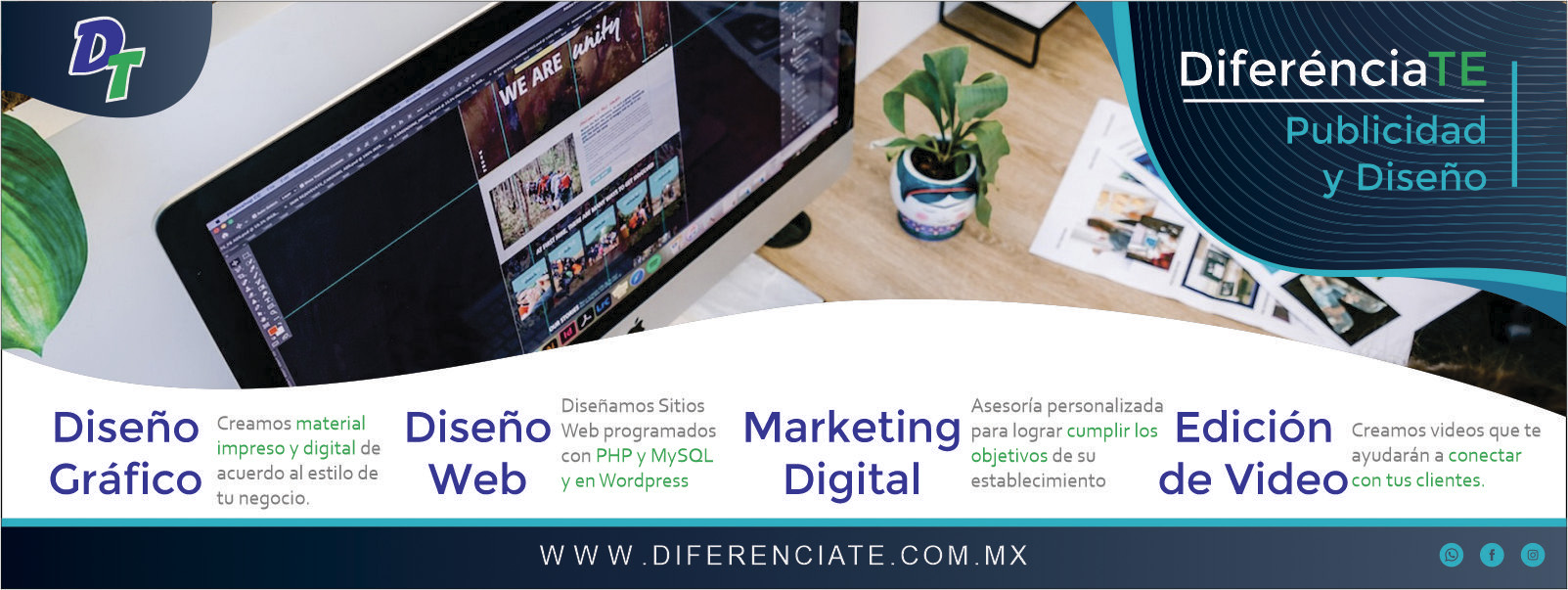 Portada para facebook de agencia de marketing digital